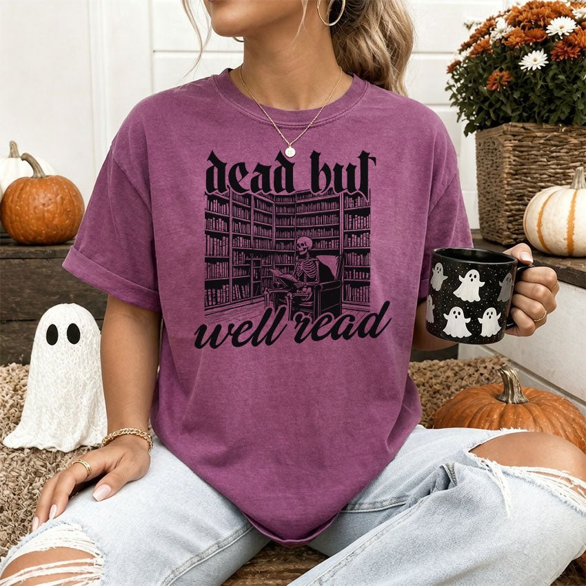 Dead But Well Read Heavyweight Comfort Colors Shirt - Starry Skies Austin