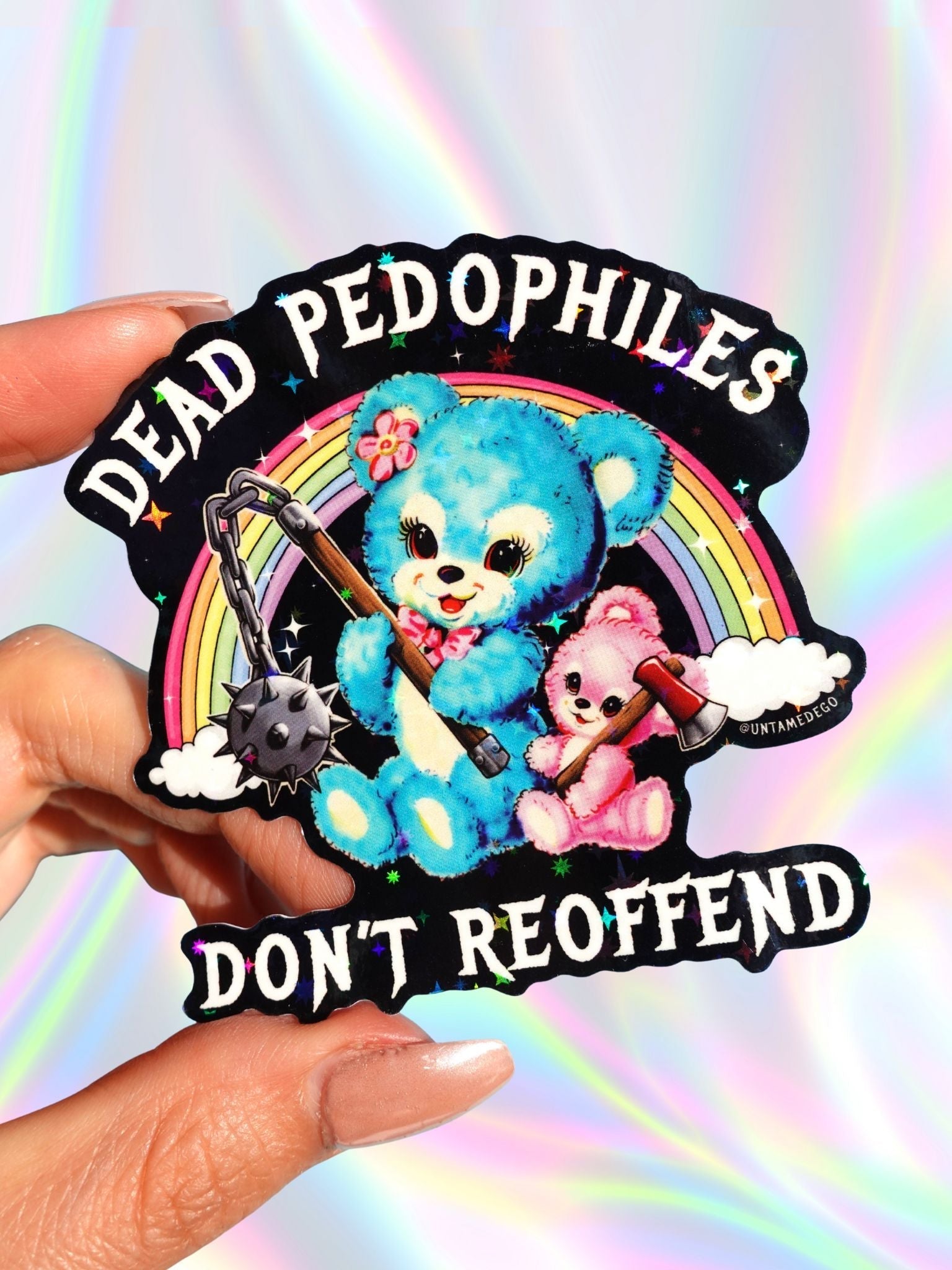 Dead Pedophiles Don���t Reoffend Sticker - Starry Skies Austin