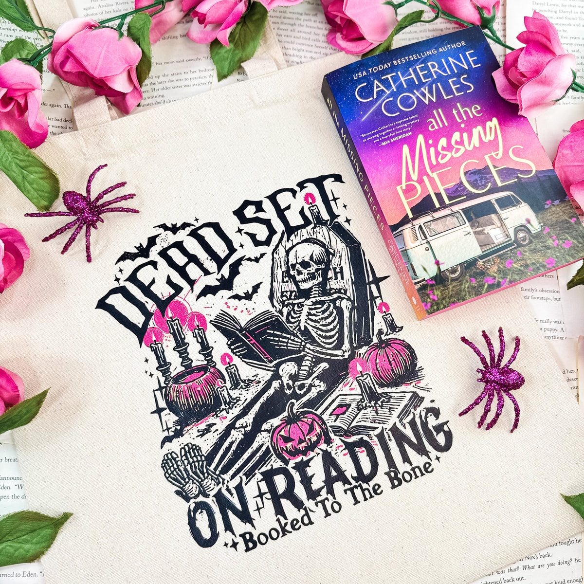 Dead Set On Reading Canvas Tote Bag - Starry Skies Austin