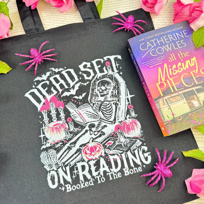 Dead Set On Reading Canvas Tote Bag - Starry Skies Austin