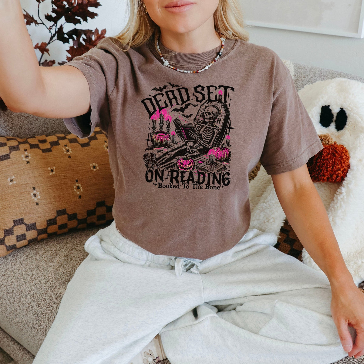 Dead Set On Reading Heavyweight Comfort Colors Shirt - Starry Skies Austin