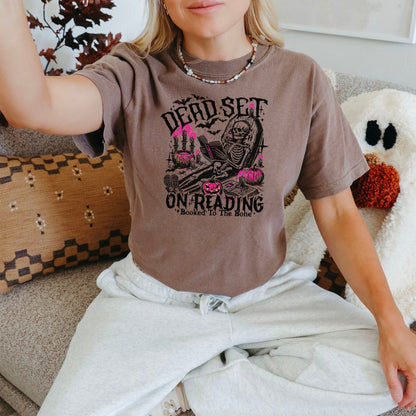 Dead Set On Reading Heavyweight Comfort Colors Shirt - Starry Skies Austin