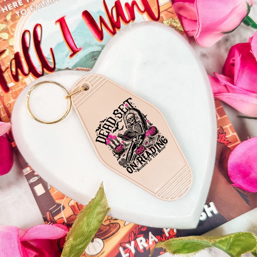 Dead Set on Reading Retro Motel Keychain - Starry Skies Austin