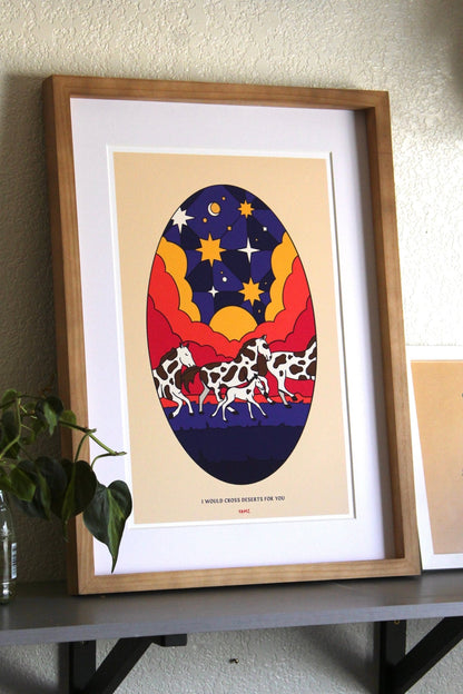 Desert Horses - Limited Edition Art Print - Starry Skies Austin