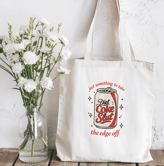 Diet Coke - Just Something to Take the Edge Off Sublimated Canvas Tote Bag - Starry Skies Austin