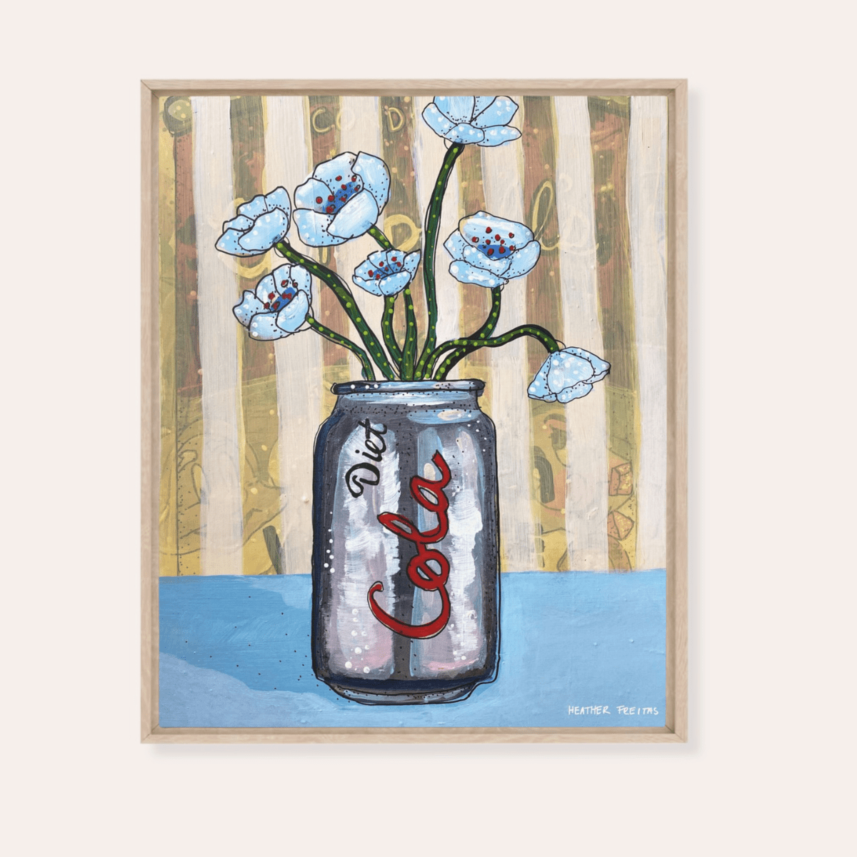 Diet Cola Framed Fine Art Canvas Print - Starry Skies Austin