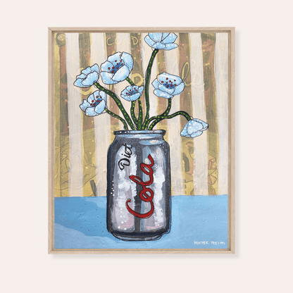 Diet Cola Framed Fine Art Canvas Print - Starry Skies Austin