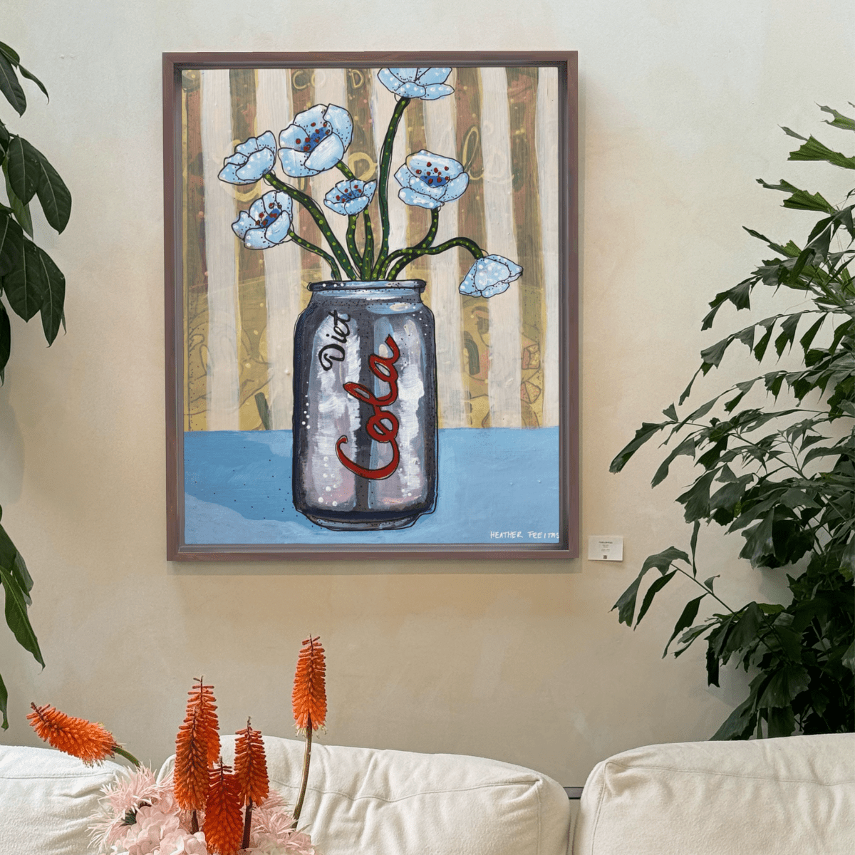 Diet Cola Framed Fine Art Canvas Print - Starry Skies Austin