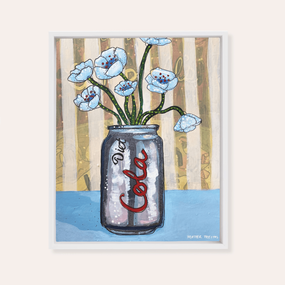 Diet Cola Framed Fine Art Canvas Print - Starry Skies Austin