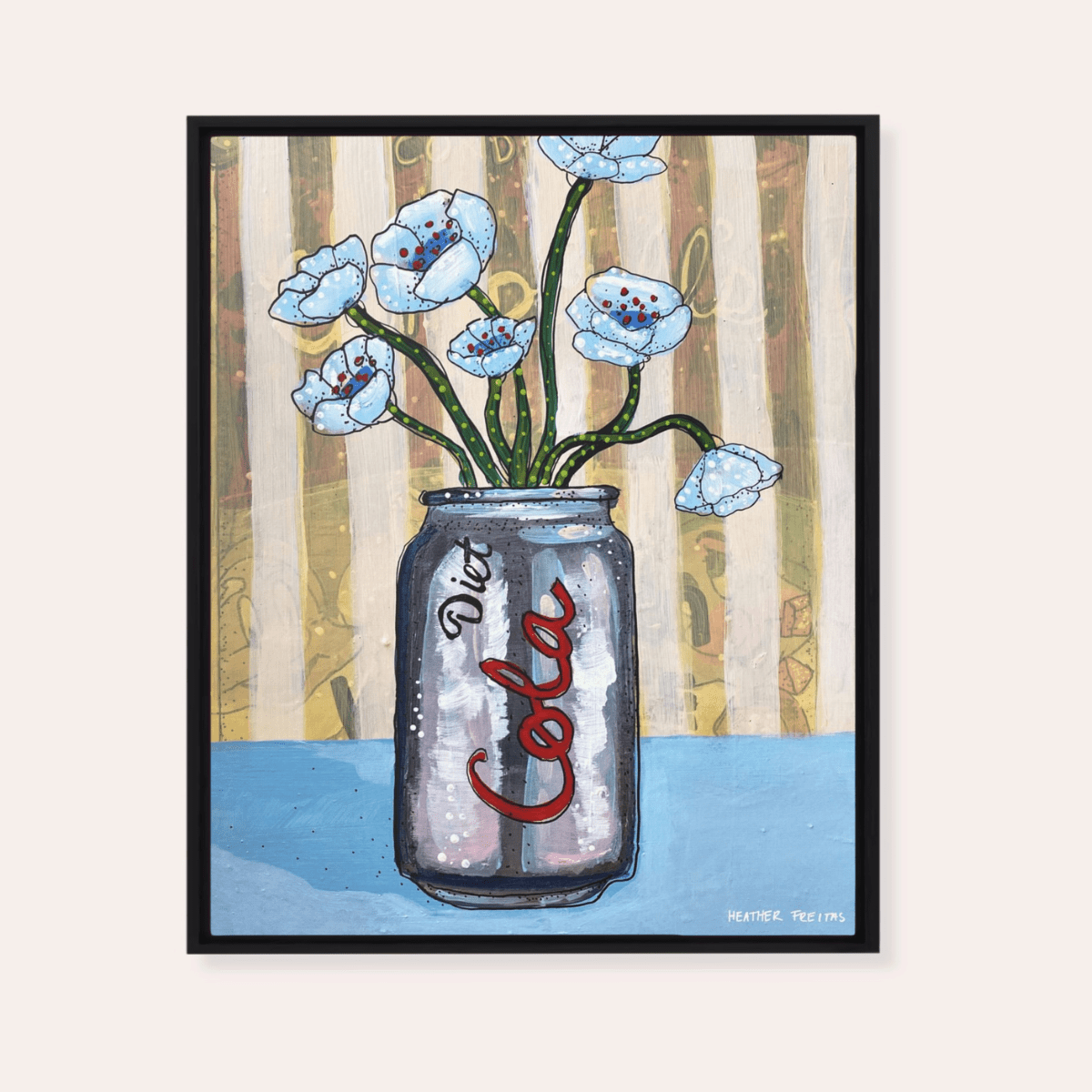 Diet Cola Framed Fine Art Canvas Print - Starry Skies Austin