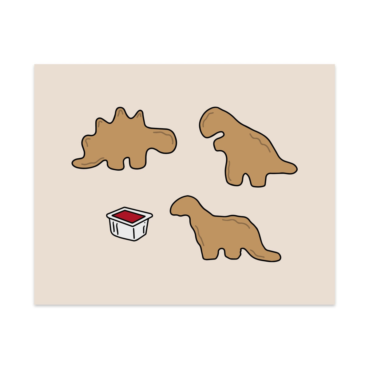 Dino Nuggets Unframed Art Print - Starry Skies Austin
