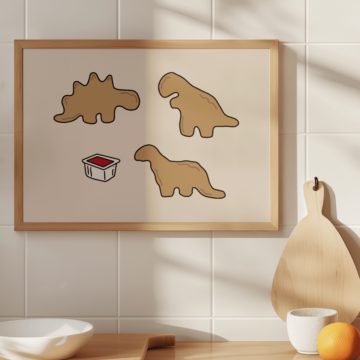 Dino Nuggets Unframed Art Print - Starry Skies Austin