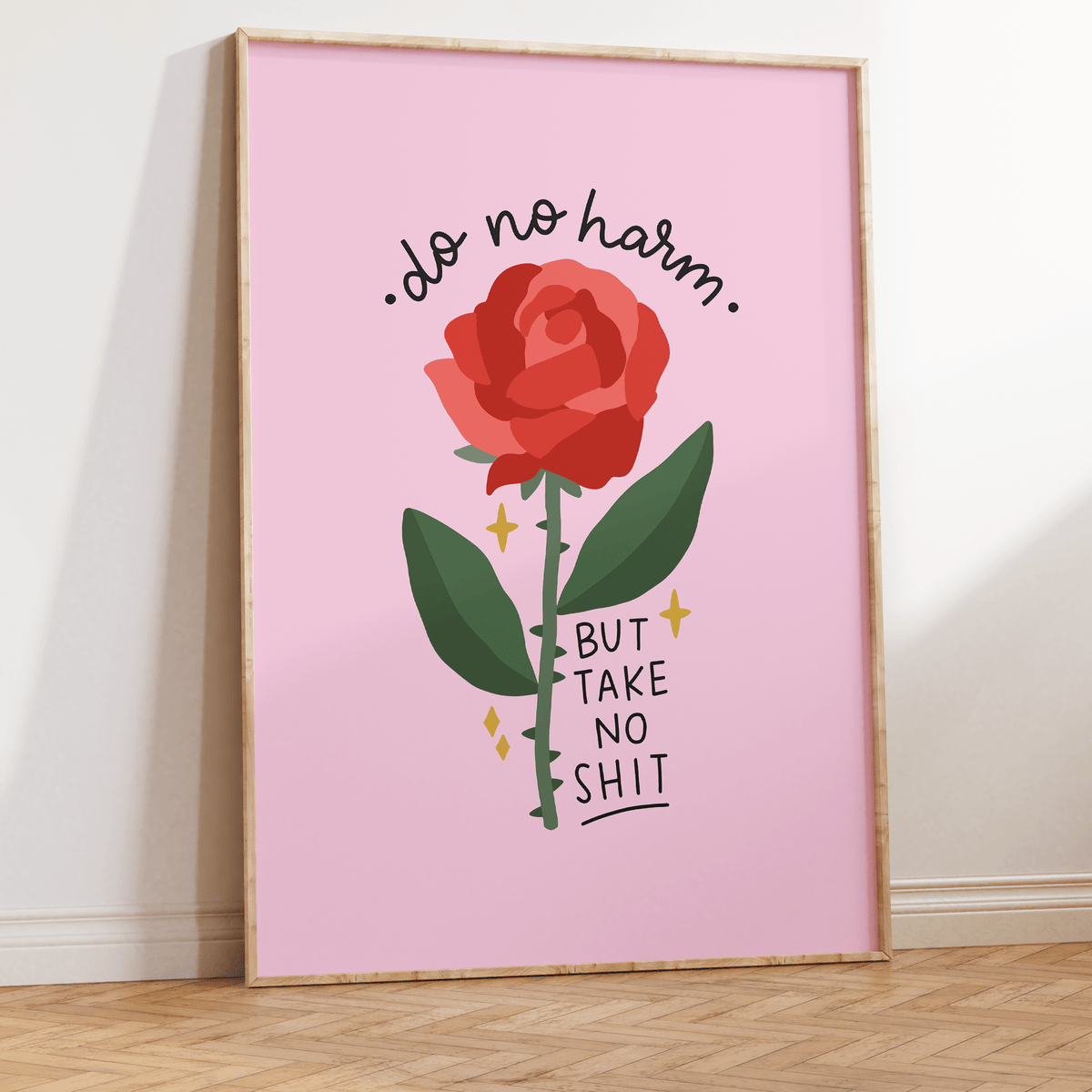 Do No Harm, But Take No Shit Unframed Art Print - Starry Skies Austin
