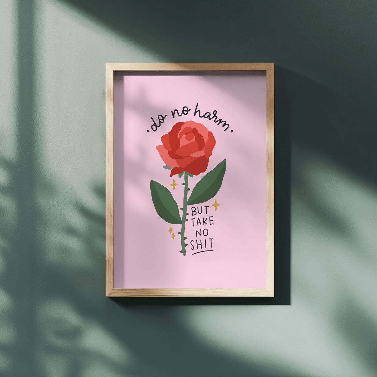 Do No Harm, But Take No Shit Unframed Art Print - Starry Skies Austin