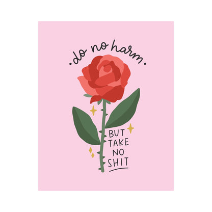 Do No Harm, But Take No Shit Unframed Art Print - Starry Skies Austin