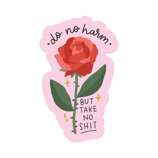 Do No Harm, But Take No Shit Vinyl Sticker - Starry Skies Austin