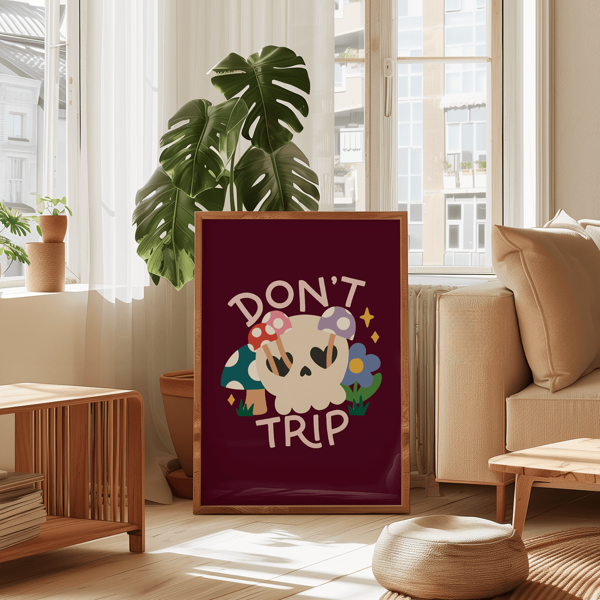 Don't Trip Unframed Art Print - Starry Skies Austin