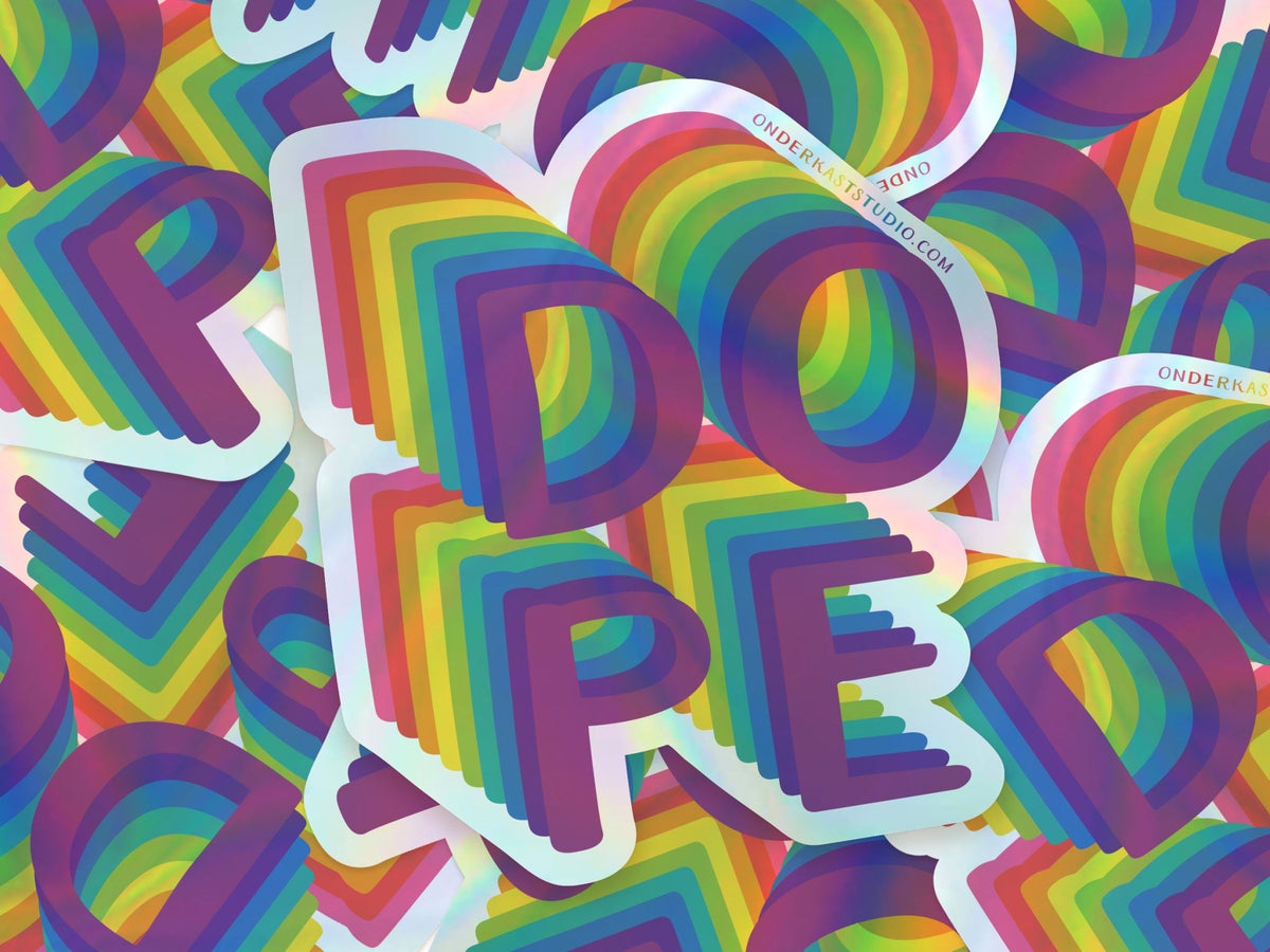DOPE Holographic Sticker - Starry Skies Austin
