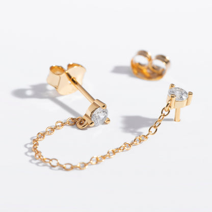 Double CZ Chain Studs - Starry Skies Austin