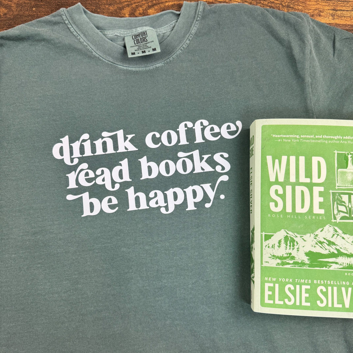 Drink Coffee Read Books Be Happy Heavyweight Comfort Colors Shirt - Starry Skies Austin