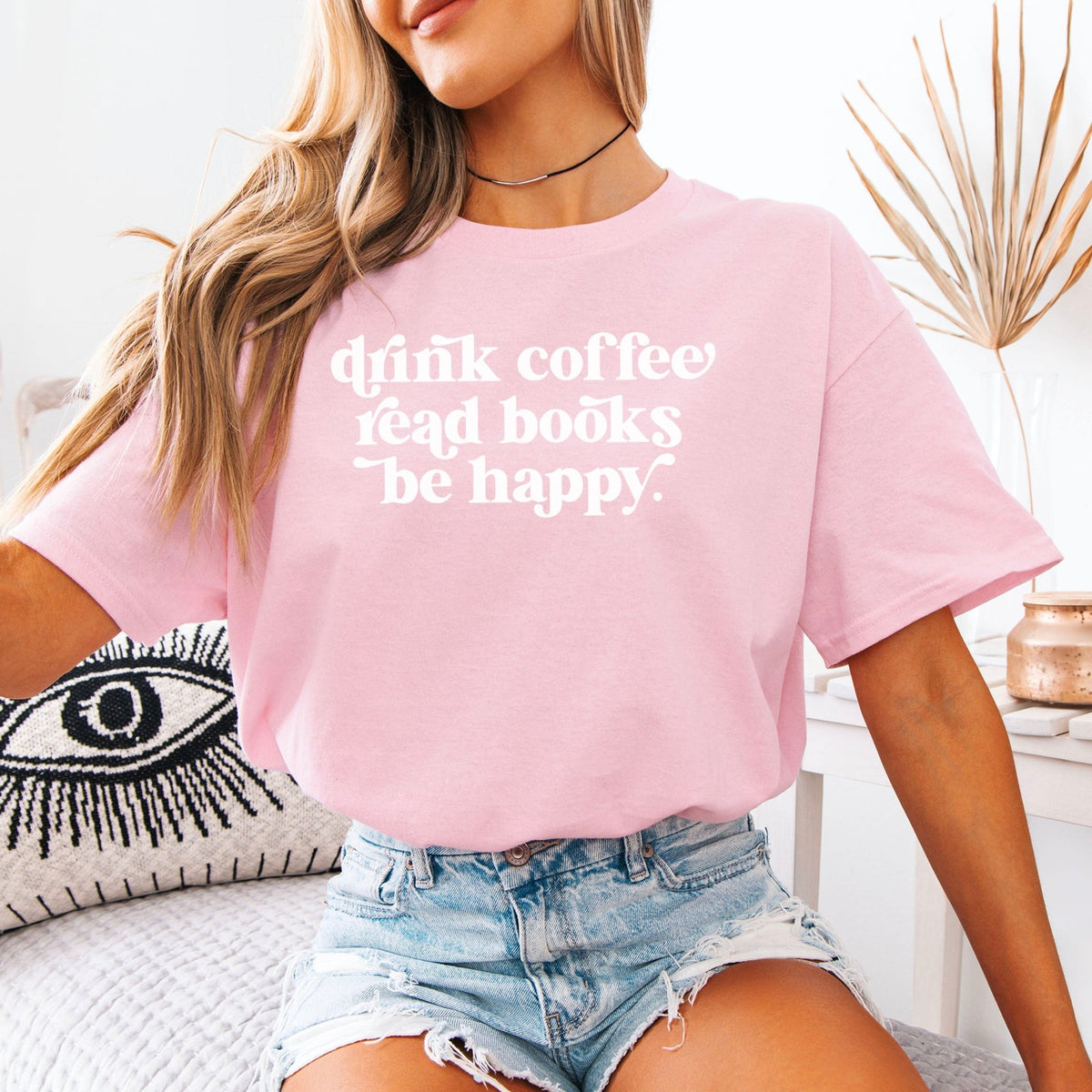Drink Coffee Read Books Be Happy Heavyweight Comfort Colors Shirt - Starry Skies Austin