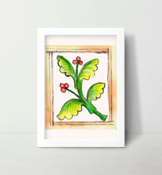 Dublin Cathedral Stained Glass Flower Art Print - Irish Medieval - Starry Skies Austin