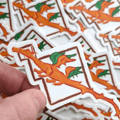 Elemental Flame Dragon Sticker - Mystical Fire Serpent Vinyl Decal - Sacred Geometry Diamond Art - Starry Skies Austin