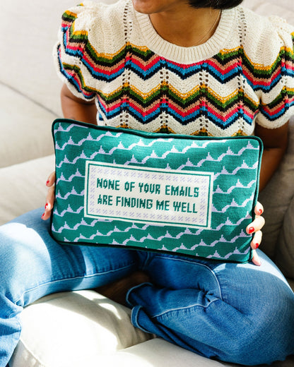 Emails Finding Me Needlepoint Pillow - Starry Skies Austin