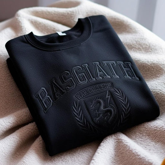 EMBROIDERED Basgiath War College Sweatshirt, Basgiath Fourth Wing Sweater, Dragon Rider Sweatshirt, Xaden Riorson Crewneck - Starry Skies Austin