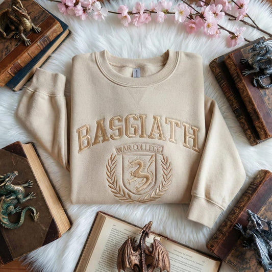EMBROIDERED Basgiath War College Sweatshirt, Basgiath Fourth Wing Sweater, Dragon Rider Sweatshirt, Xaden Riorson Crewneck - Starry Skies Austin