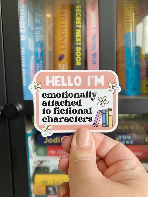 "Emotionally Attached To Fictional Characters" Sticker - Starry Skies Austin