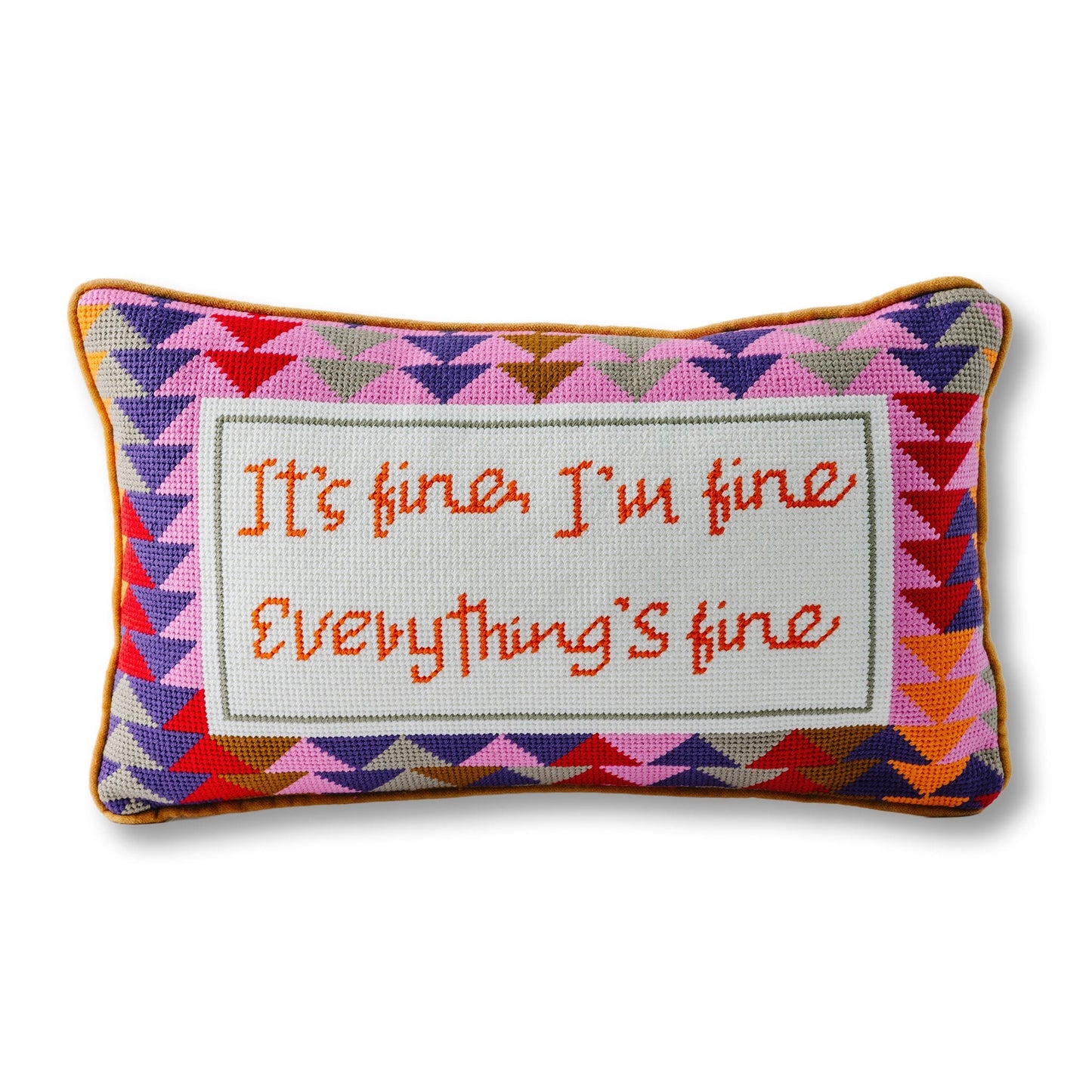 Everything's Fine Needlepoint Pillow - Starry Skies Austin