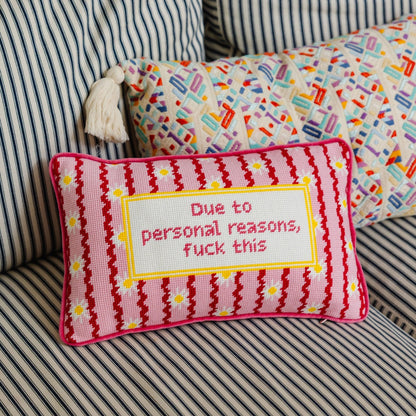 F This Needlepoint Pillow - Starry Skies Austin
