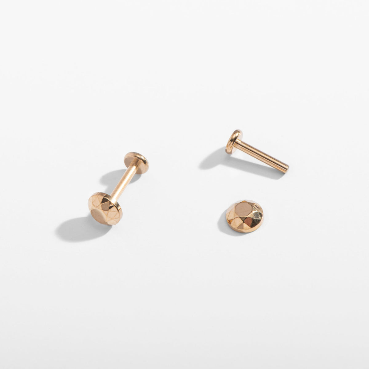 Faceted Circle Flat Back Studs - Starry Skies Austin