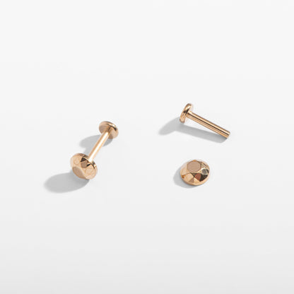 Faceted Circle Flat Back Studs - Starry Skies Austin