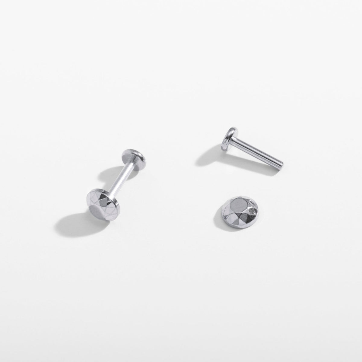 Faceted Circle Flat Back Studs - Starry Skies Austin