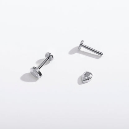Faceted Teardrop Flat Back Studs - Starry Skies Austin