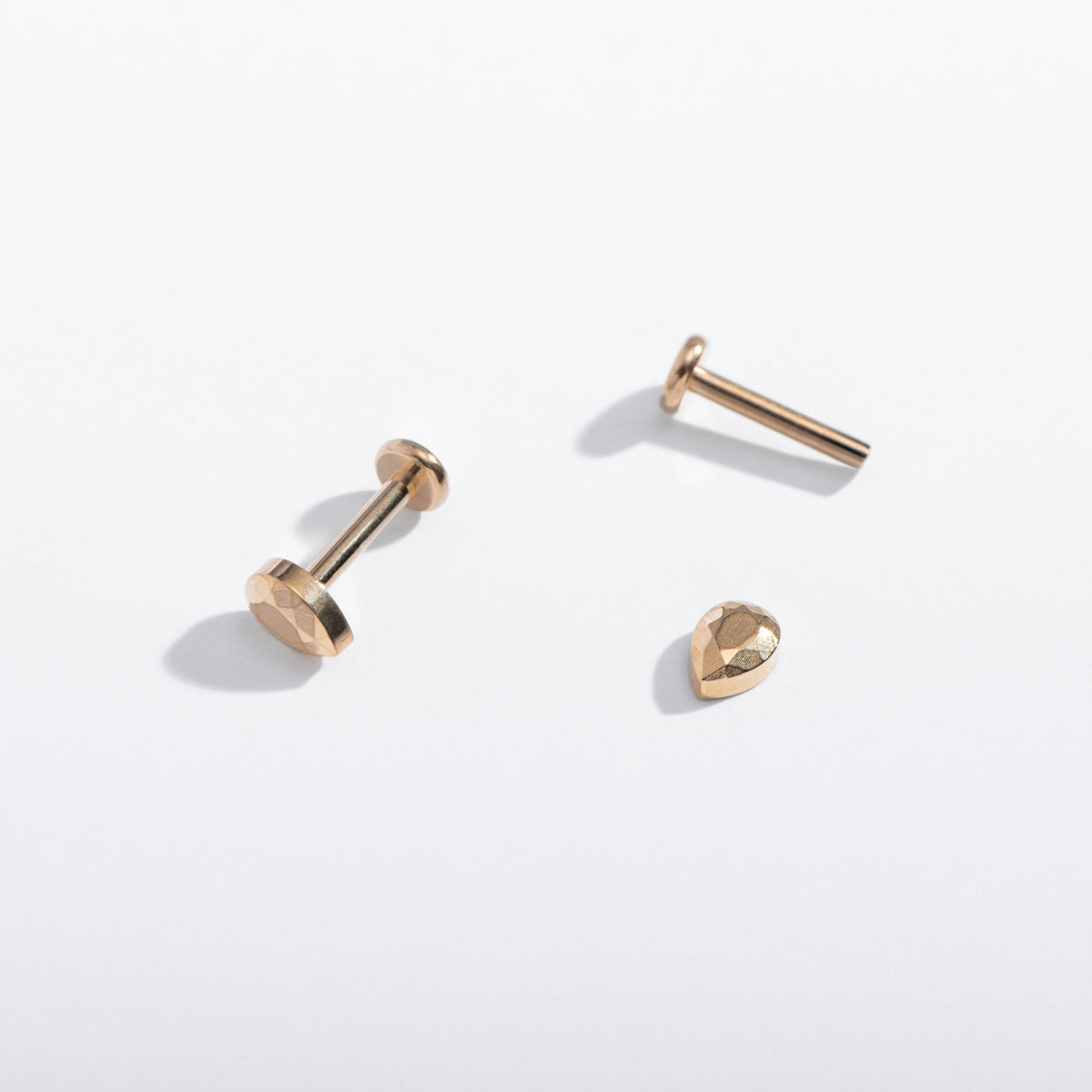 Faceted Teardrop Flat Back Studs - Starry Skies Austin