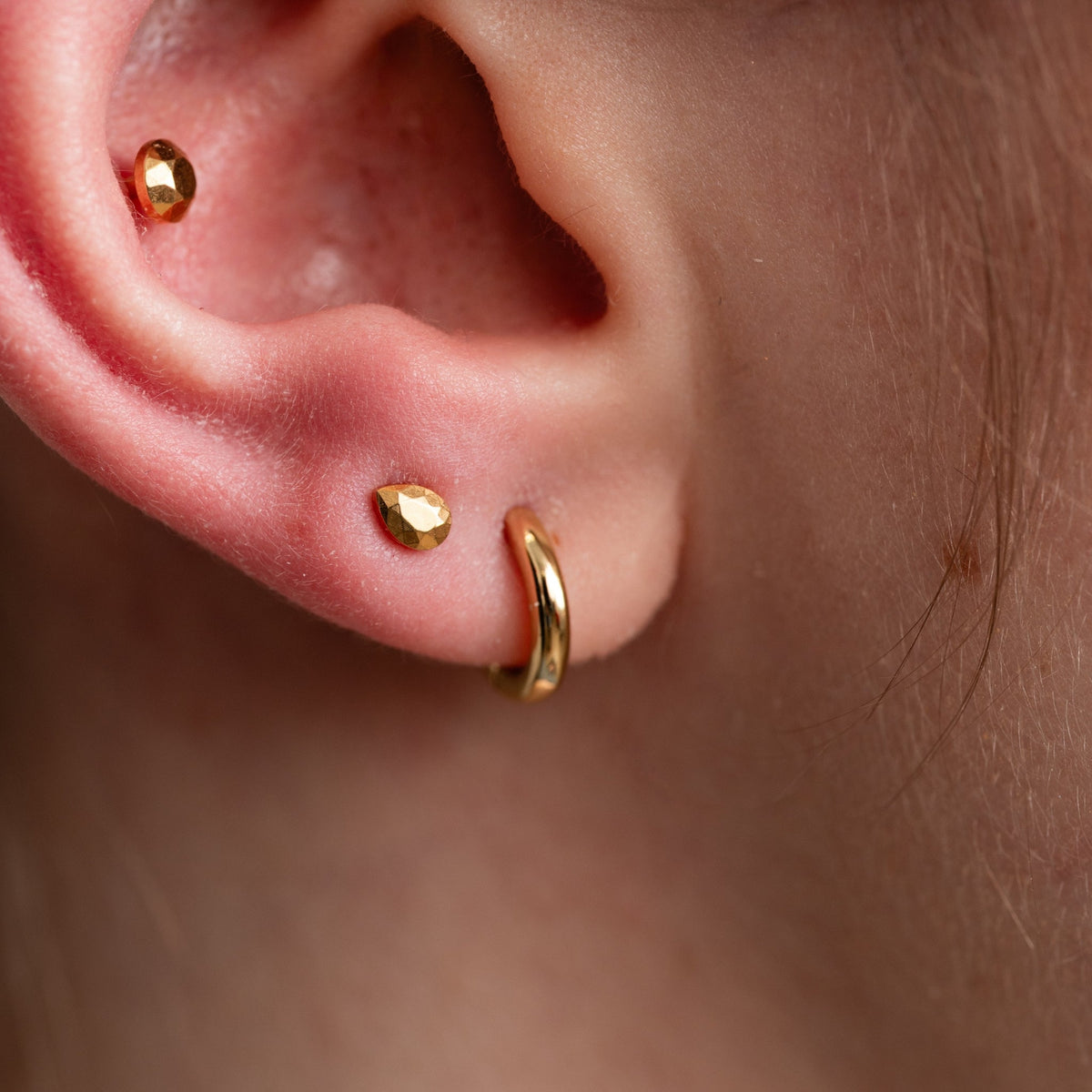 Faceted Teardrop Flat Back Studs - Starry Skies Austin