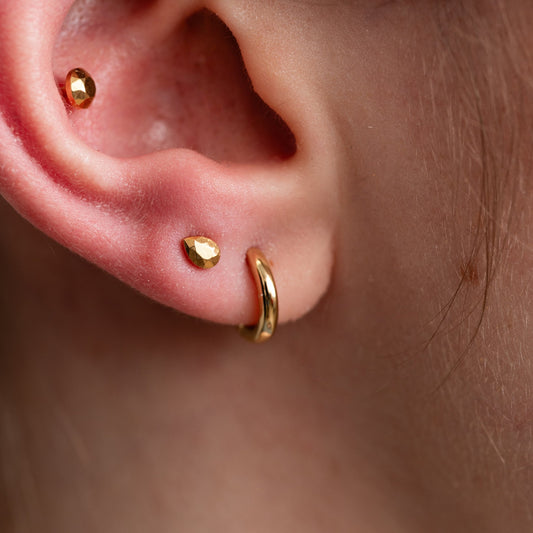 Faceted Teardrop Flat Back Studs - Starry Skies Austin