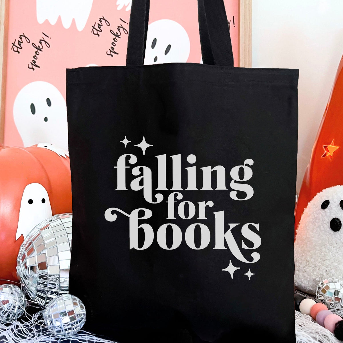 Falling For Books Canvas Tote Bag - Starry Skies Austin