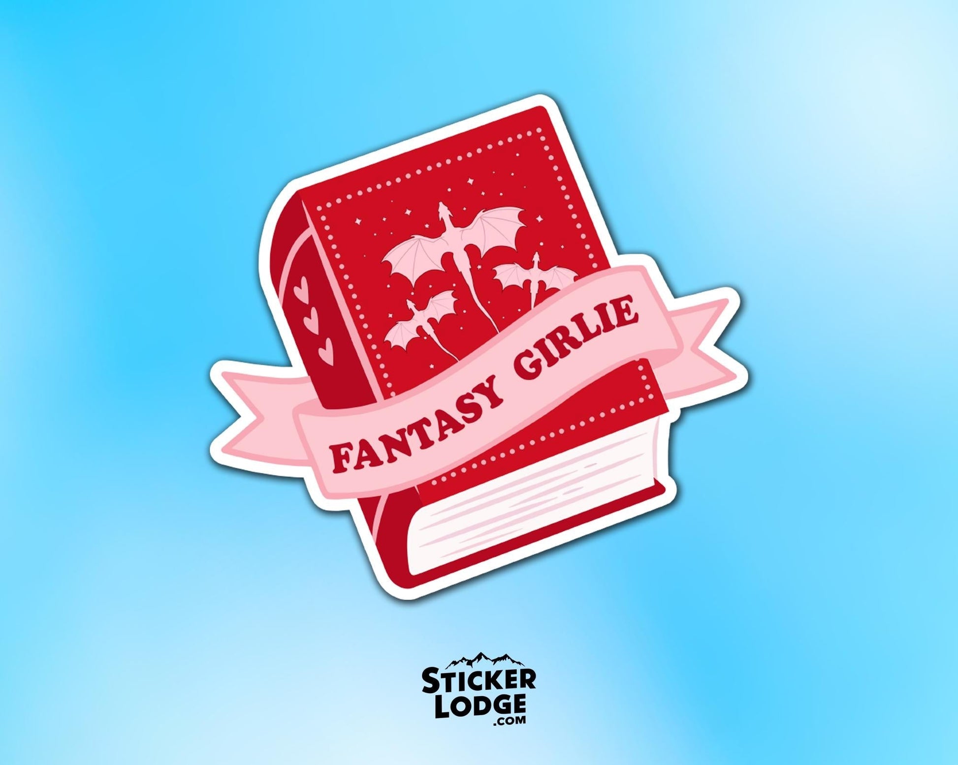 Fantasy Girlie Book Vinyl Sticker - Starry Skies Austin