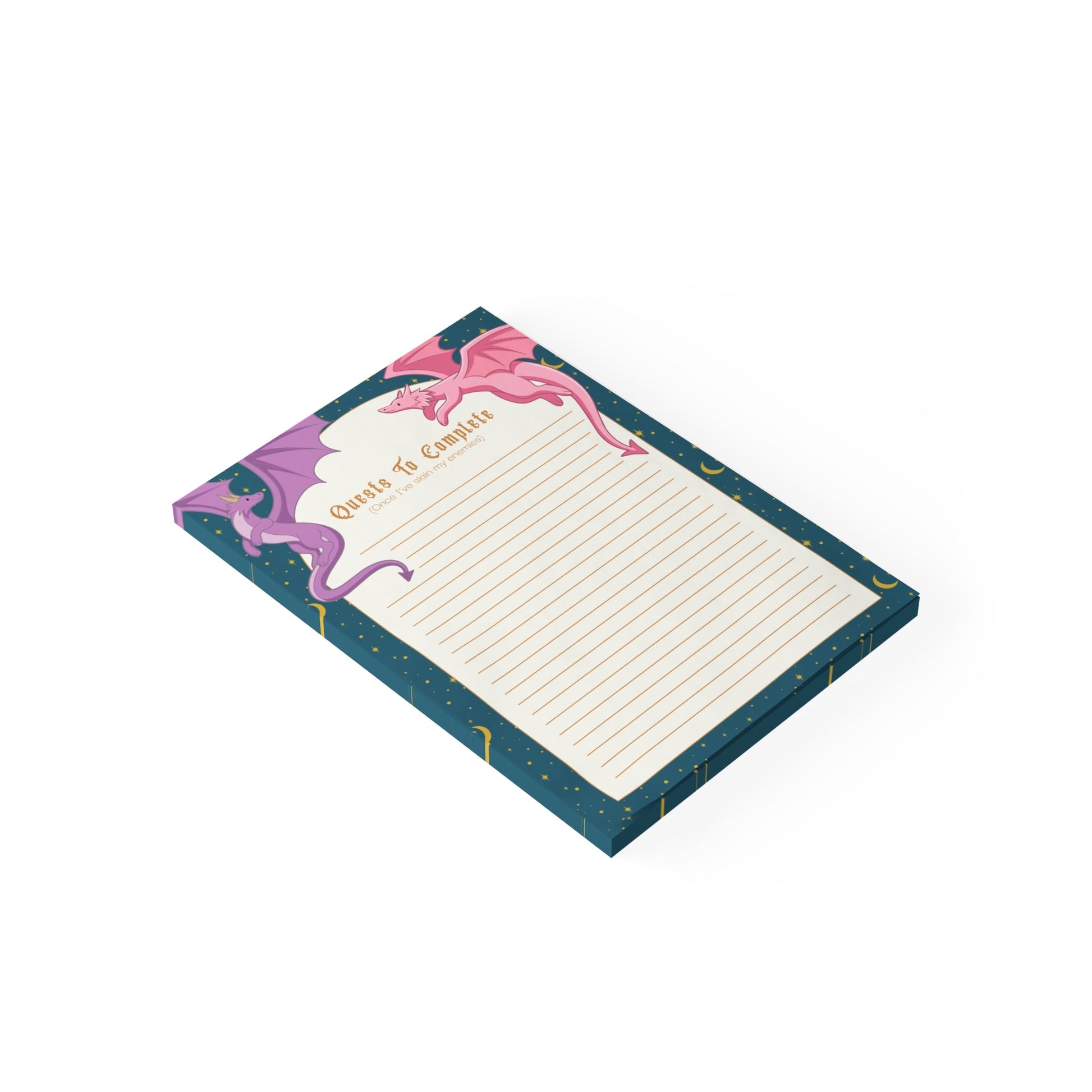 Fantasy Quests To Complete Sticky Lined Notepad - Starry Skies Austin