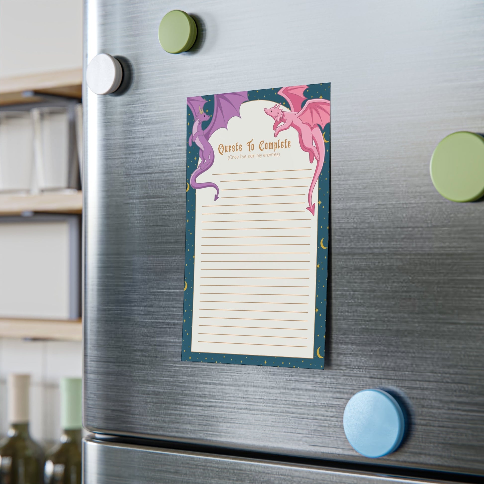 Fantasy Quests To Complete Sticky Lined Notepad - Starry Skies Austin