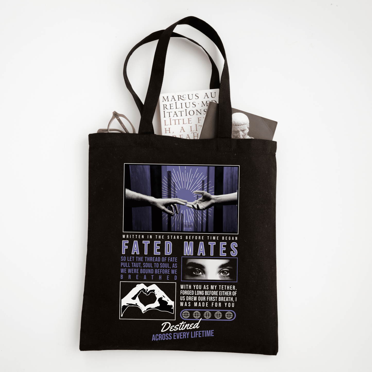 Fated Mates Canvas Tote - Starry Skies Austin