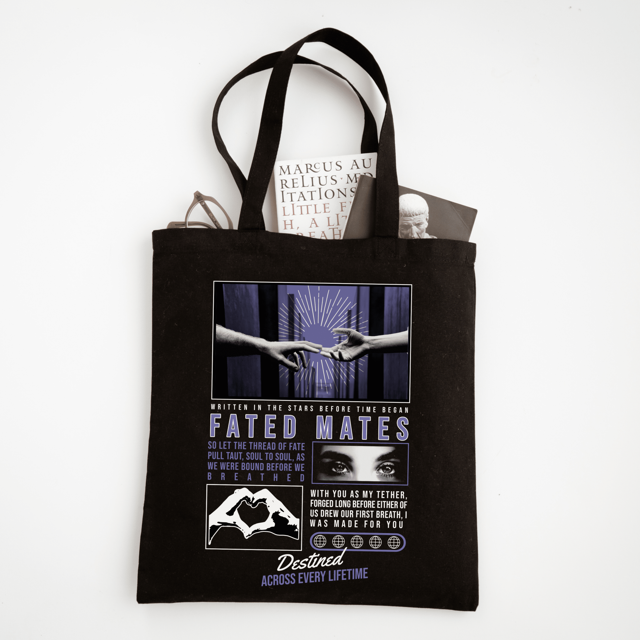 Fated Mates Canvas Tote - Starry Skies Austin