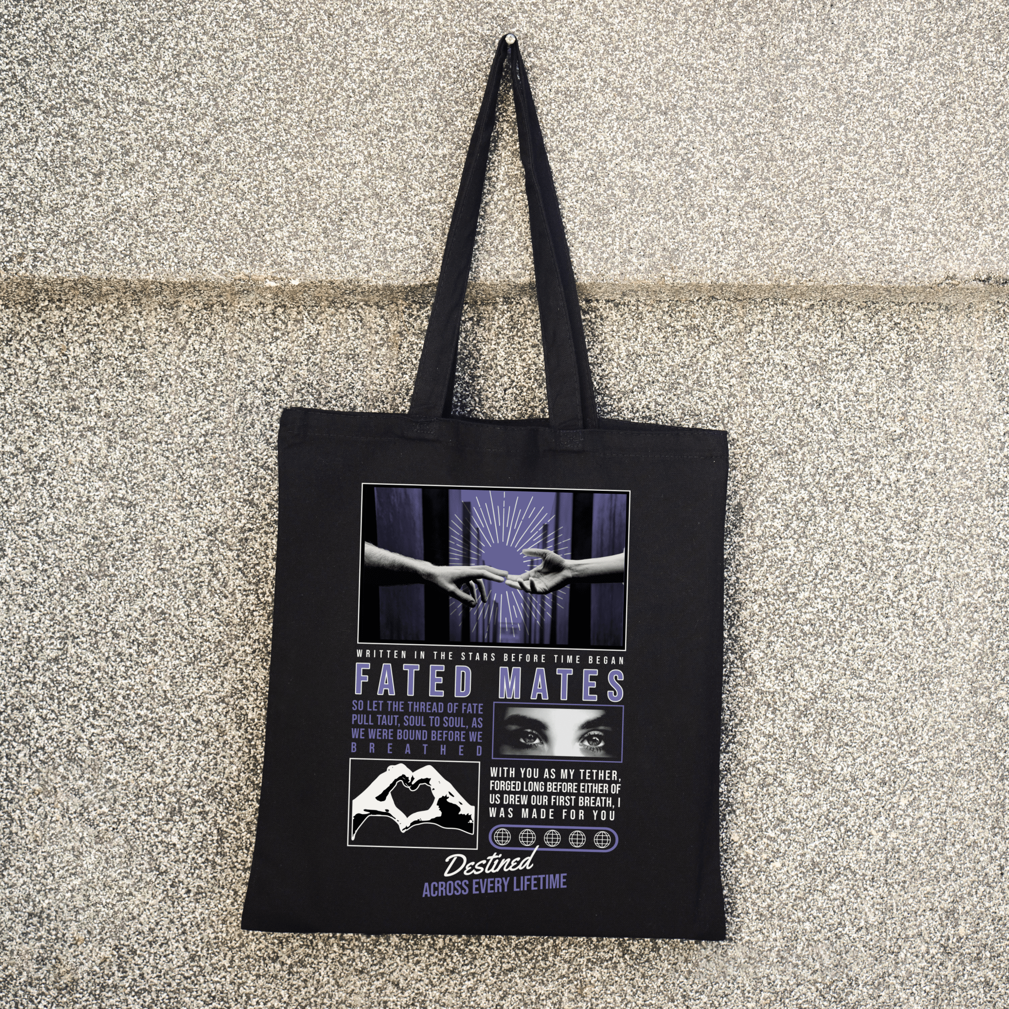 Fated Mates Canvas Tote - Starry Skies Austin