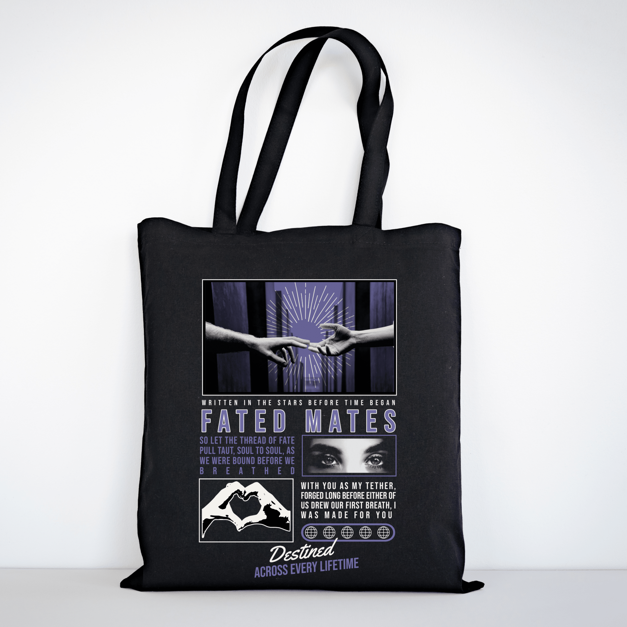 Fated Mates Canvas Tote - Starry Skies Austin