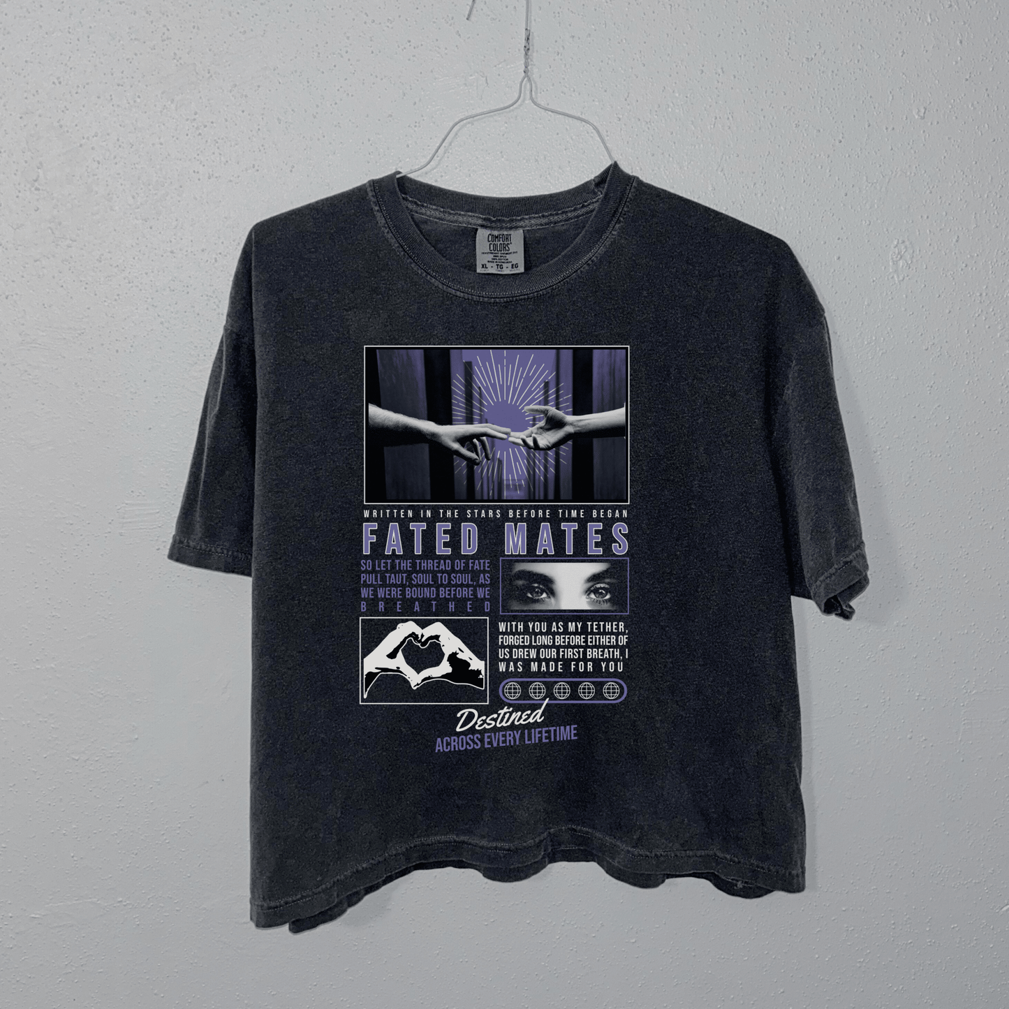 Fated Mates Crop Tee - Starry Skies Austin