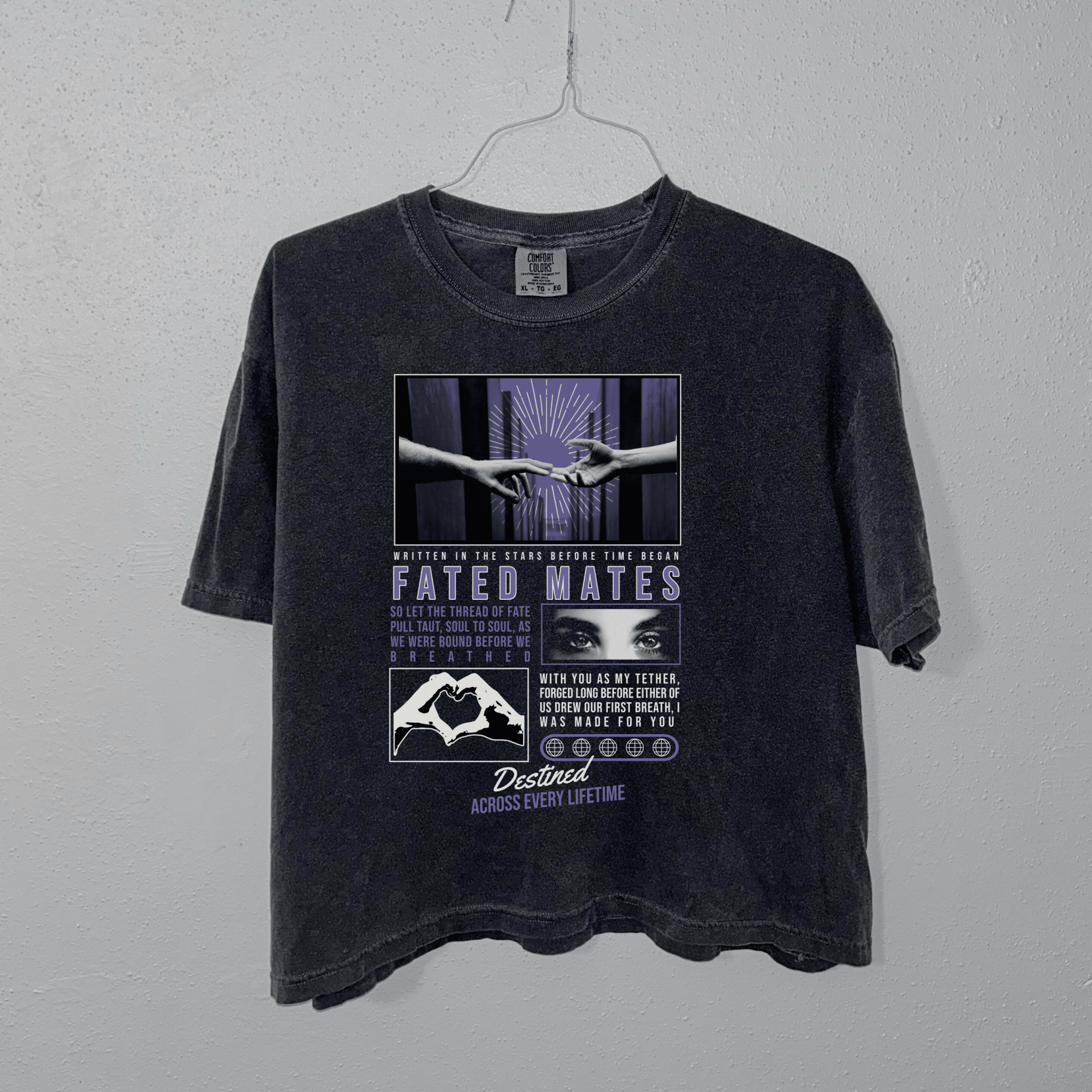 Fated Mates Crop Tee - Starry Skies Austin